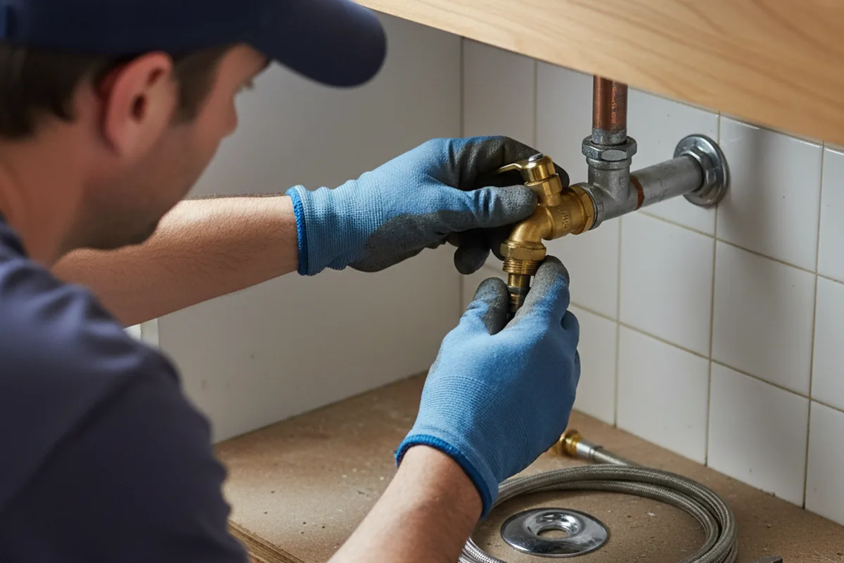 Shutoff valve and fitting work during Emergency Plumbing in Rices Landing